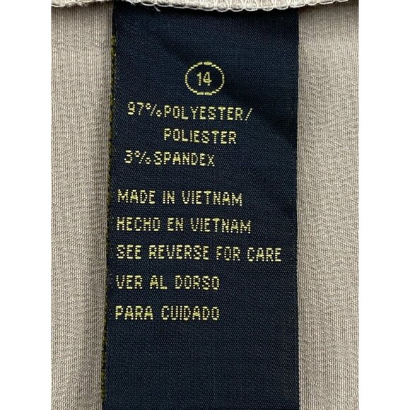 Shelby Nites Cocktail Dress 14 Taupe Satin Sleeveless Sweetheart Neckline - Picture 5 of 6